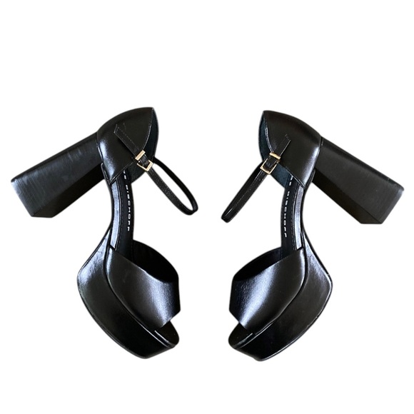 Jorge Bischoff Platform Sandals Black Heels - Picture 3 of 7